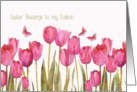 Easter Blessings to my Godson, Scripture, tulips card