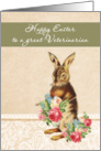 Happy Easter to a great Veterinarian, vintage bunny card