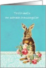 Happy Easter, customizable for all relations, vintage bunny card