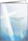 Blessings, Christian encouragement card, cross card