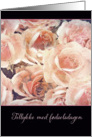 Happy Birthday in Danish, Tillykke med fdselsdagen, pink roses card