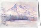 Mount Hood, Oregon, Blank note card, winter landscape card