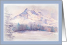 Mount Hood, Oregon, Blank note card, winter landscape card