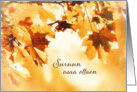 With deepest Sympathy in Finnish, Card, Autumn leaves card