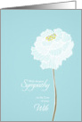 Loss of wife, with deepest sympathy card, soft white flower card