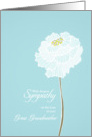 Loss of a Great Grandmother, with deepest sympathy card, white flower card