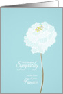 Loss of Fiance, with deepest sympathy, card, white flower card