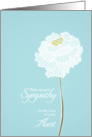 Loss of Aunt, with deepest sympathy, card, white flower card