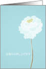 With deepest Sympathy in Japanese, delicate white flower card