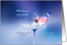 With deepest Sympathy, Loss of Military Boyfriend, red, white & blue card