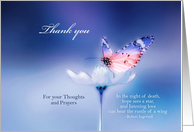Thank you for your thoughts & prayers, Loss of Military family member card