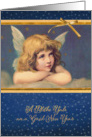 Merry Christmas in Scots, vintage angel card