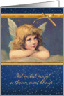 Merry Christmas in Arabic (Lebanese), vintage angel card