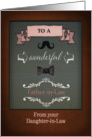 Happy Father-in-Law Day, from your Daughter-in-Law, retro card