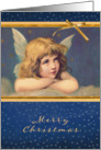 Merry Christmas, Business Christmas card, vintage angel card