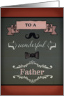 To my Dad, Happy Father’s Day, retro, banner and ornaments card