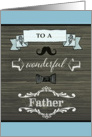 To my Dad, Happy Father’s Day, retro, banner and ornaments card