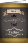 To my Dad, Happy Father’s Day, retro, banner and ornaments card