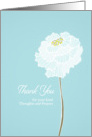 Thank you for your kind Thoughts and Prayers, flower illustration card