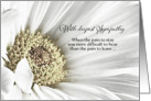 With deepest Sympathy, death by suicide, white flower card