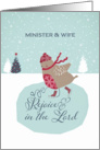 For minister and his wife, Rejoice in the Lord, Christmas card