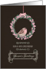 For son and his girlfriend, Season’s Tweetings, robin and wreath card