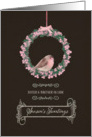 For sister and brother in law, Season’s Tweetings, robin and wreath card