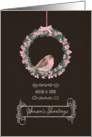 For Mom and Dad, Season’s Tweetings, robin and wreath card