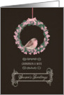 For Grandson and his Wife, Season’s Tweetings, robin, wreath card