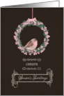 For Grandpa, Season’s Tweetings, robin and wreath card