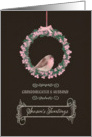 For Granddaughter and her Husband, Season’s Tweetings, robin & wreath card