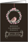 For Granddaughter, Season’s Tweetings, robin & wreath card