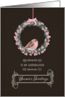 For Goddaughter, Season’s Tweetings, robin & wreath card