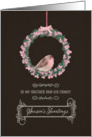 For brother and his family, Season’s Tweetings, robin & wreath card