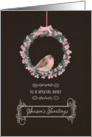 To a special aunt, Season’s Tweetings, robin & wreath card