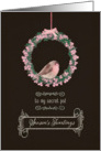 To my secret pal, Season’s Tweetings, robin & wreath card