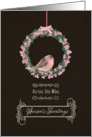 Across the miles, Season’s Tweetings, robin & wreath card