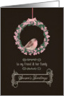 For friend and her family, Season’s Tweetings, robin & wreath card