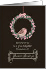 To a great babysitter, Season’s Tweetings, robin & wreath card