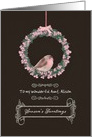 Customize for any relation Christmas card, Season’s Tweetings card