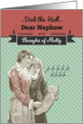 For Nephew, Deck the Hall, Vintage Christmas card