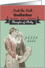 For Godfather, Deck the Hall, Vintage Christmas card