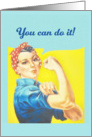 You can do it, Cancer Encouragement Card, Retro card