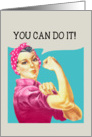 You can do it, Cancer Encouragement Card, Retro card