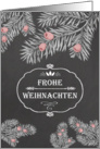 Frohe Weihnachten, Merry Christmas in German, Yew Branches card