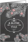 Merry Christmas in Scots, Yew Branches, Chalkboard effect card