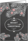 Merry Christmas, Business Christmas Card, Chalkboard effect card