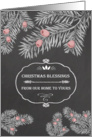 Christmas Blessings from our Home to Yours, Chalkboard effect card