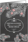 Christmas Blessings for my Uncle, Chalkboard effect card