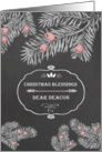 Christmas Blessings for Deacon, Chalkboard effect card